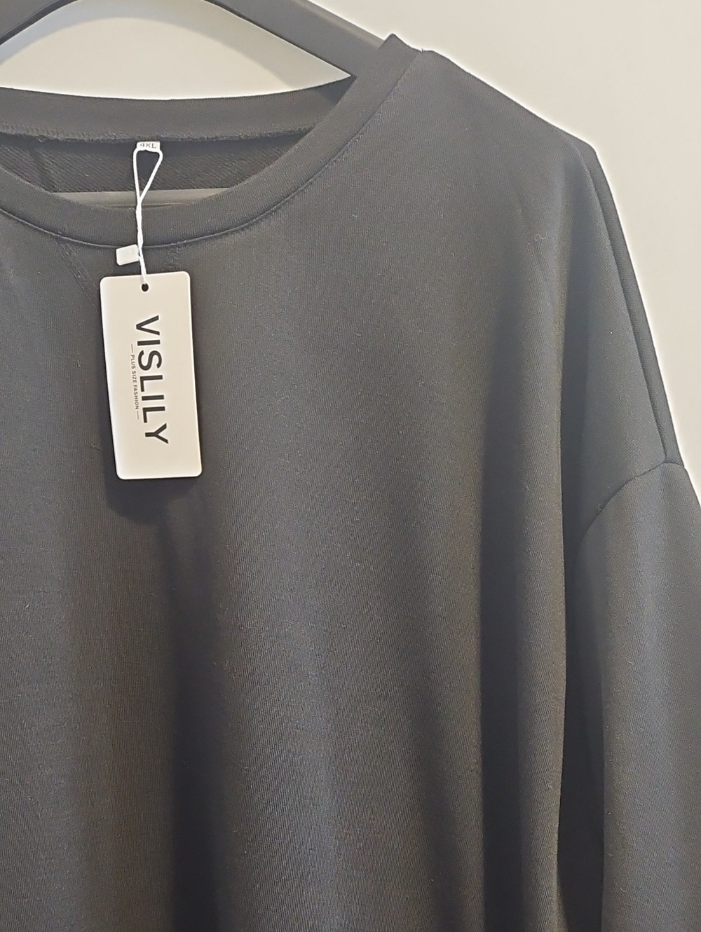 NWT 4X Black Side Zip Sweatshirt Plus Size - Picture 2 of 11